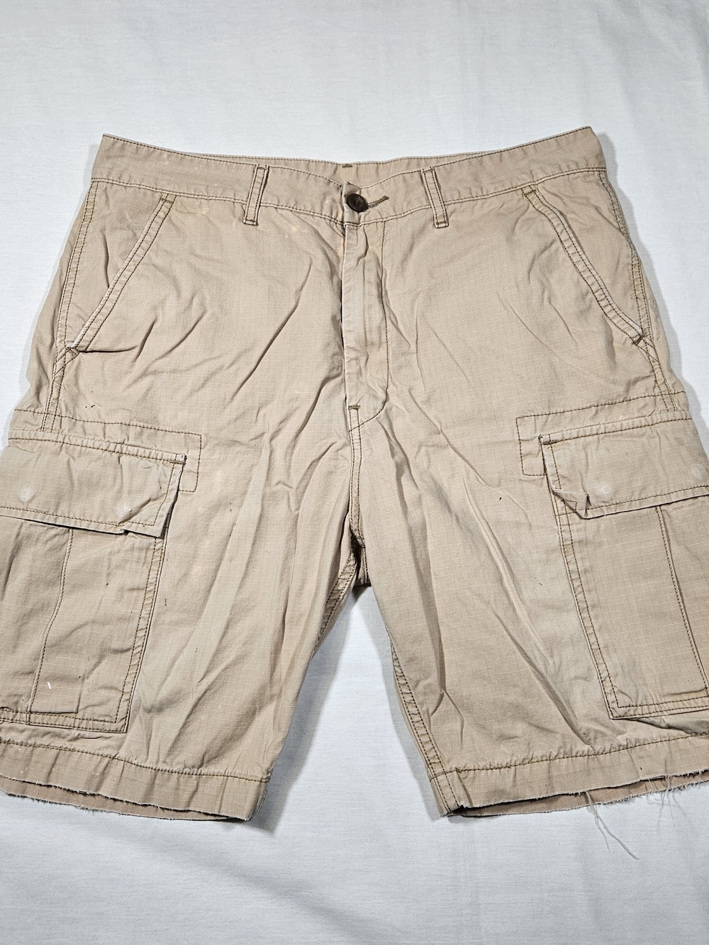 Levi's Men's Ripstop Cargo Shorts Size 32 Tan Khaki Casual Multi Pocket
